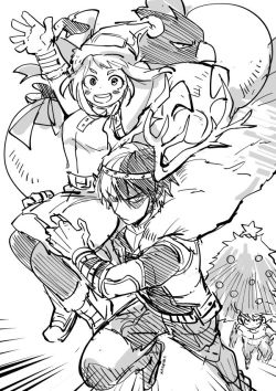 kadeart:  BNHA xmas base on Kohei sensei’s