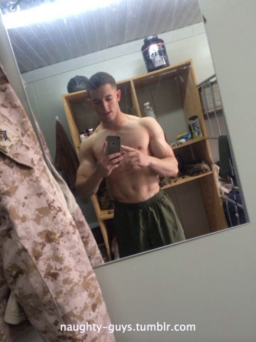 hotguystojerkto:  hotguystojerkto:  absolutelywantthatd:  hrdcrps2001:  usmcswordswallower:  Let me be your personal cum Dump!  Sexy little deployed devil  Yes, please!!  One fucking hot Marine! Would ride him so hard:-) Check out my archives and follow