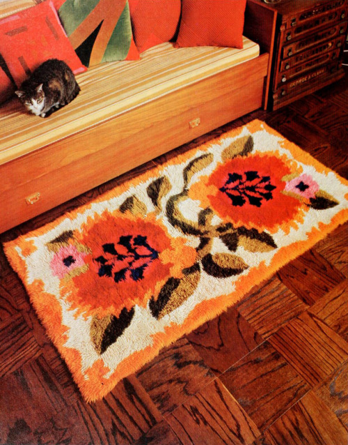 thegroovyarchives - 70′s Interior Design with Decorative RugFrom...