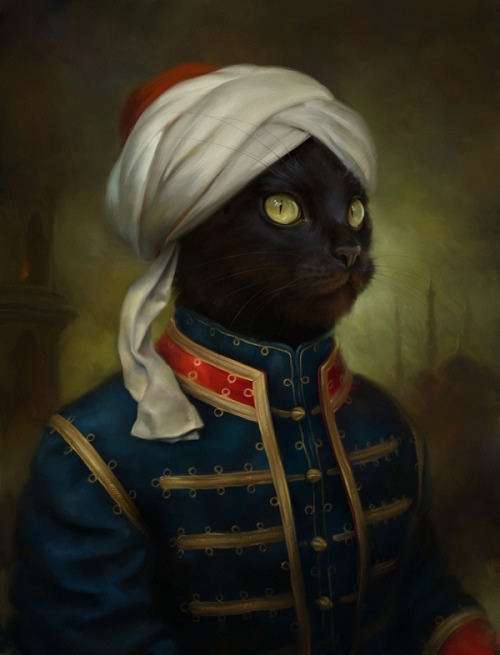 tastefullyoffensive:Cats Stylized as Classical Oil Paintings by Eldar Zakirov [via]Previously: Class