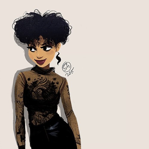 queenoftheangelarmy: afrodesiacworldwide: illustration315 IM IN LOVE OK DONT TOUCH ME