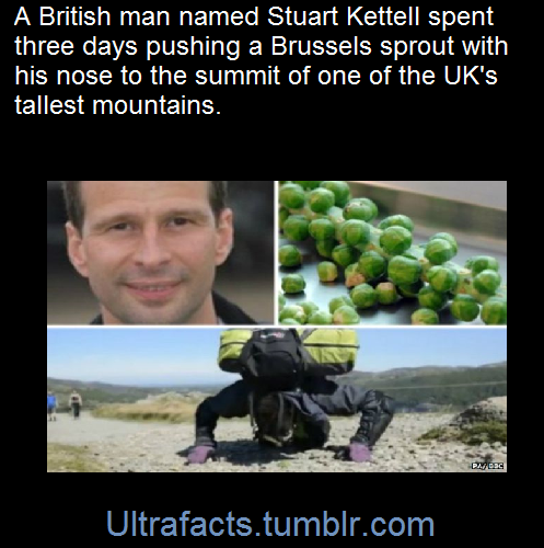 ultrafacts:  He did it to raise money for charity.   “People definitely think I’m