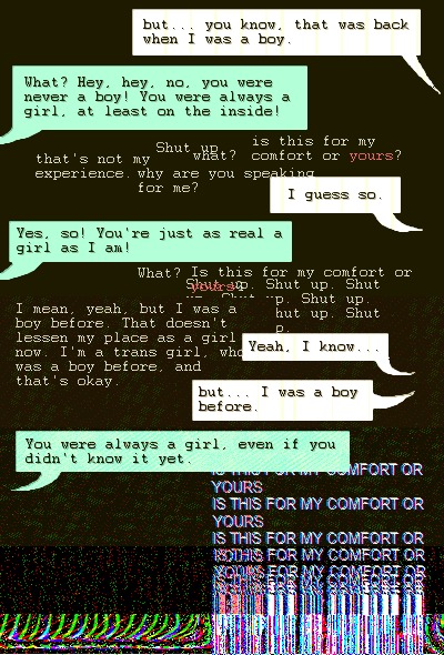 A Little Comic(?) About Holding Back & Being Trans Online