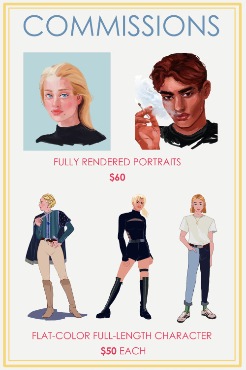 Unemployed Covid life does not seem to ending anytime soon, so I have opened commissions!Send me a D