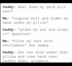 sexxislyfe:  Hehe what I want from daddy every night 💕🙈