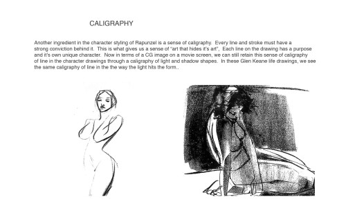 shiyoonkim:Old style guide I did for Tangled back in the day.. Some great quotes from Bill Moore, fa