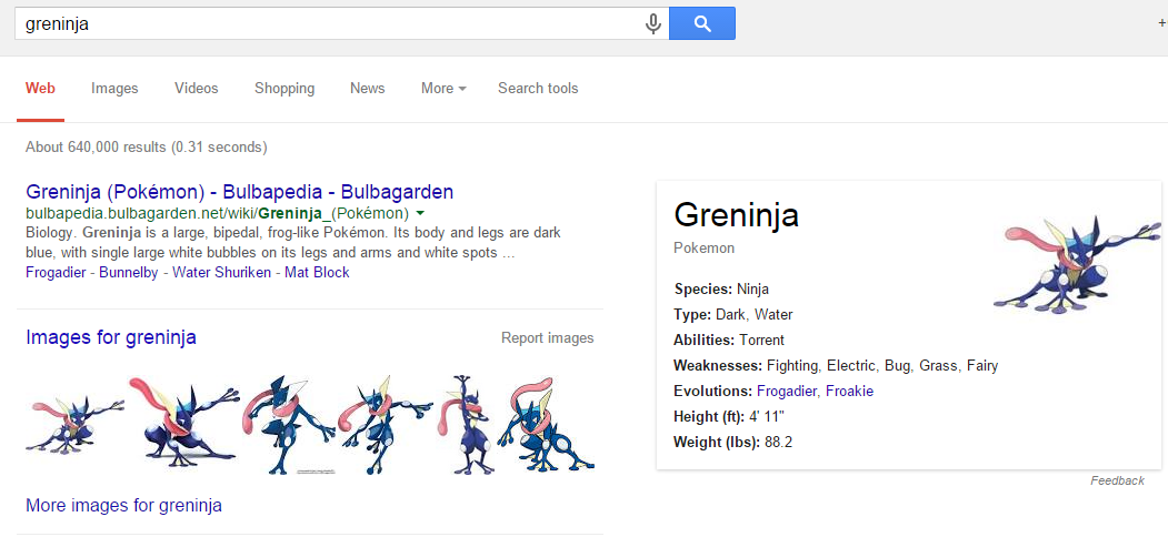 dynablade:  grawly:  So apparently searching for Pokemon on Google brings up their