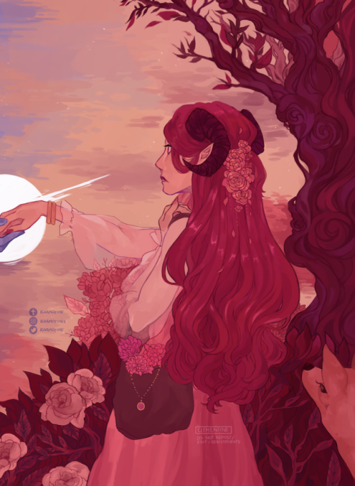karmatine:  a big painting for valentine’s day  (♡˙︶˙♡) (characters are from ava’s 