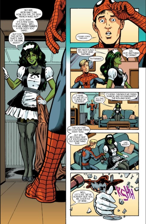 funnypages: Shulkie’s Maid Outfit Spider-Man/Human Torch #4