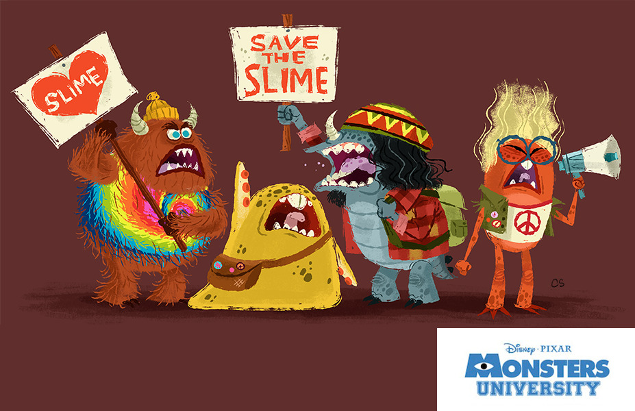 wannabeanimator:  Monsters University character development art 