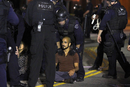 54 protestors were arrested last night outside the new Chinatown Wal-Mart in Los Angeles. The Chinat