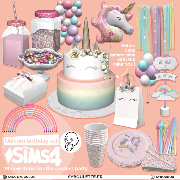 Syboulette S4CC — Unicorn birthday set