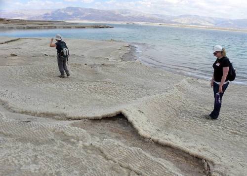 Teepee StructureThe fold appearing in these sediments along the shores of the Dead Sea is known as a