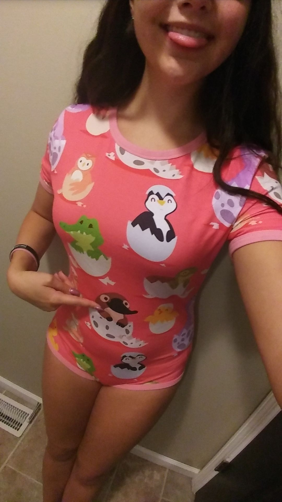 Absolutely in LOVE with my baby animals onesie from @onesiesdownunder. It fits so