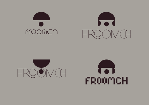 Froomch brand book and some logo sketches