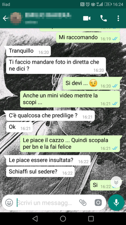 Conversazione tra il mio Cornuto e il Bull &hellip; stasera Corny mi porta all'appuntamento sali