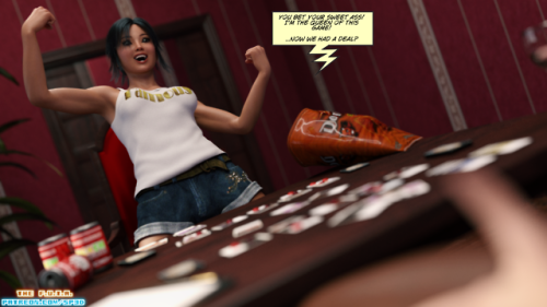 squarepeg3d: Emiko challenges Freia to a few friendly matches of “Broken: The Game.” The winner gets to fuck the loser, and Emiko is all-too-thrilled to claim her prize. Could this foreshadow the winner of their upcoming match? Or will Freia rail