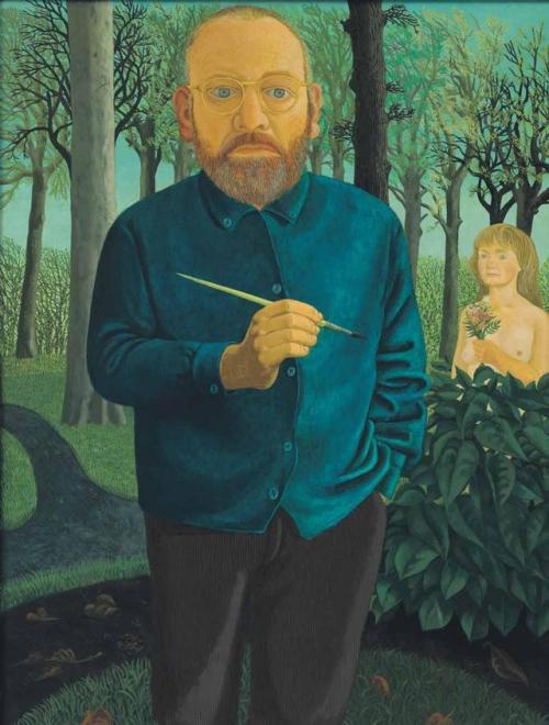 Self Portrait with Muse   -     Hermanus ‘Herman’Berserik, 1963Dutch, 1921-2002Oil on canvas,100 x 1