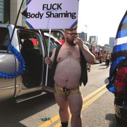Sirssoutherncomfort:  At Louisville Pride Festival  #Fuckbodyshaming  #Bodypositive