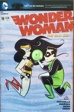 tombelandart:  Sketch cover commission for fan who loves Green Lantern and Wonder Woman.