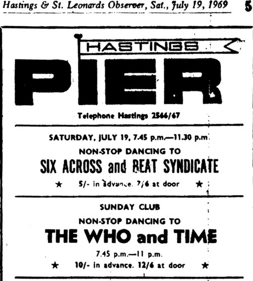 December 30, 1967 Hastings Pier Ballroom, Hastings, ENG