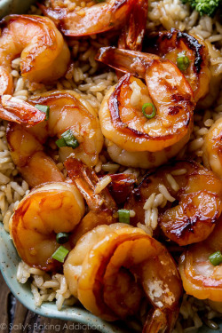 verticalfood:Quick &amp; Healthy Dinner: 20 Minute Honey Garlic Shrimp