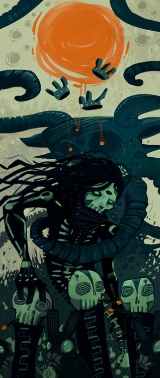 awesomedigitalart:  Skull King by Fealasy