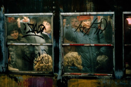 1982, New York, subway, at rush hourPhoto: Frank Horvat