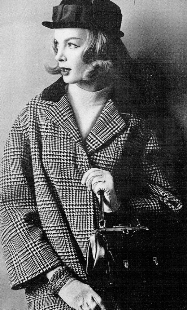 The Nifty Fifties — Nena von Schlebrugge wearing a coat by Peck