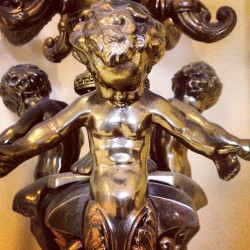 dapprly:  What I looked like as a child. #sixpack #bronze #arkansas  (at Legacy Hotel and Suites)