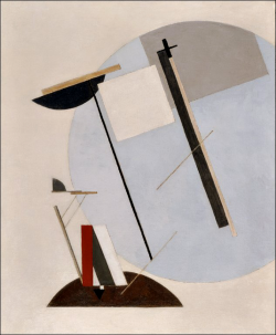 kafkasapartment:  Proun 3A (c.1920). El Lissitzky. Oil on canvas 