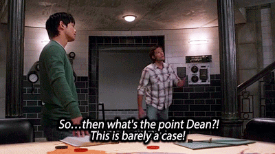 pondlifeforme:  Dean, you and Cas need to GET IT TOGETHER. Look at what it’s doing