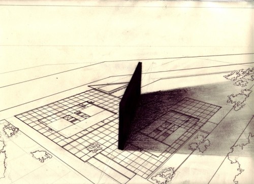 lafilleblanc:  Victor Timofeev Minimalistic black monolights over perspective house plans, 2007 tumblr