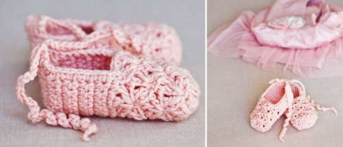 DIY Crochet Ballerina Pointe Booties Pattern for 0-12 Months from Sweet Living. This is a fairly eas