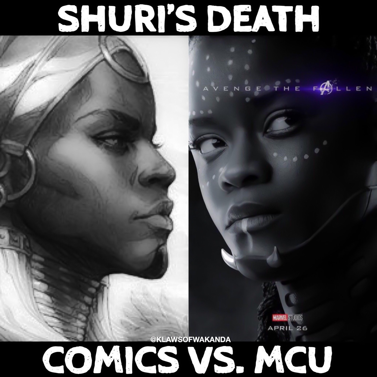 klawsofwakanda:  Shuri’s Death: Comics Vs MCU
