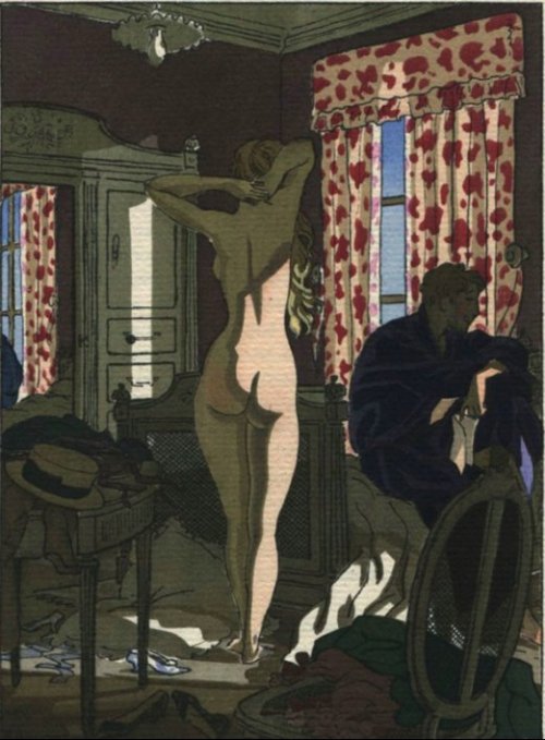 Window Valence   -   Pierre Brissaud , 1926French,1885-1964Illustration ,