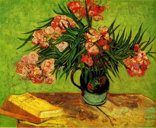 Sex Majolica Jar with Branches of Oleander, 1888, Vincent van Gogh pictures