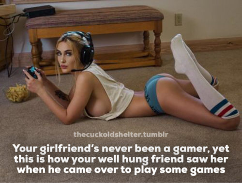thecuckoldshelter: They ended up playing some games in your bedroom, while you were jerking of near 