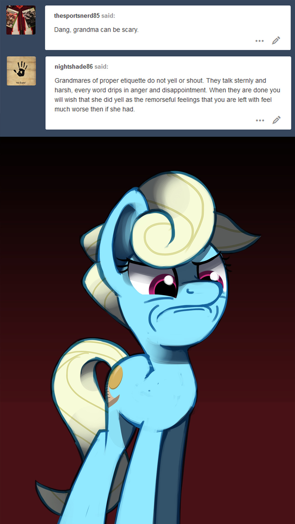 ask-canterlot-musicians:She knows that look. Just not from her. Oh Octy ;w;