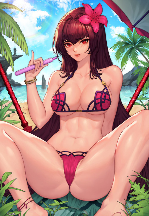 Fate GO Scathach fanart  ChiHun Lee / CHoney www.artstation.com/artwork/A8g6o