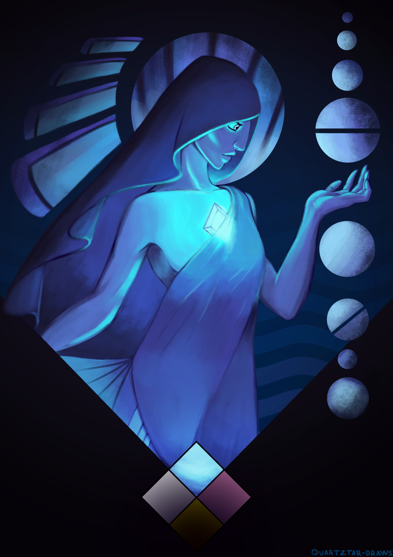 quartztar-draws:  Blue Diamond done!  Based on her mural from “It could have been