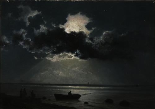 blue-storming:Georg Emil Libert, A Moonlit Beach