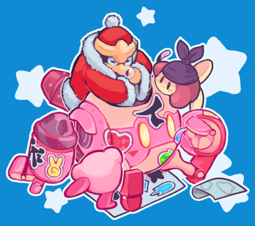 rokkanart:  get your friends together and have fun with stickers!Kirby: Planet Robobot is really gooodddd 