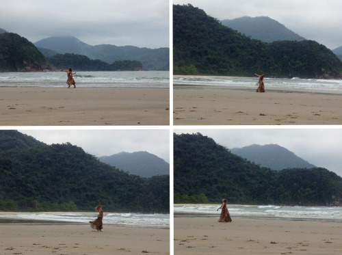 Syrie Moskowitz. dancing seaside in the Mata Atlântica, Brazil. 