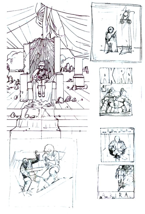 laseraw:  3lix13:  ….some exploratory sketches &amp; drawings for Otomo Katsuhiro’s