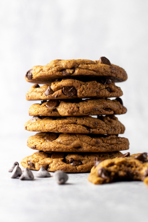 fullcravings: Chocolate Chip Ginger CookiesRecipe source: Marsha’s Baking Addiction Congratulations 