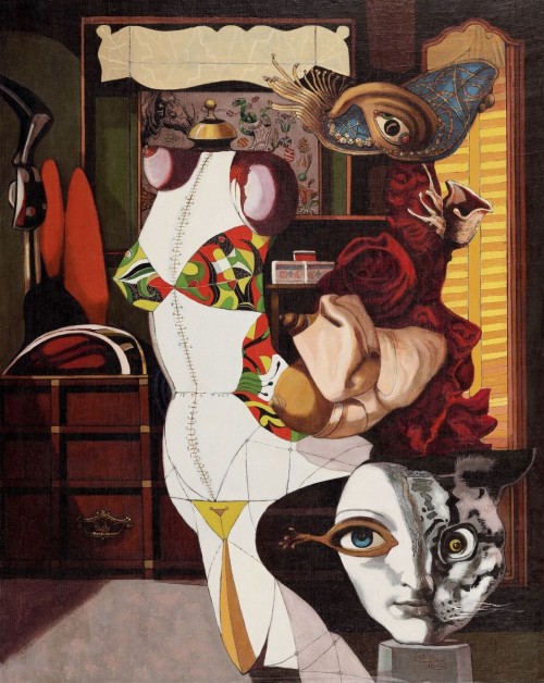 jareckiworld:  Josef Liesler (1912-2005) — It was at the Tailor  [oil, canvas on board,  1993/1994]