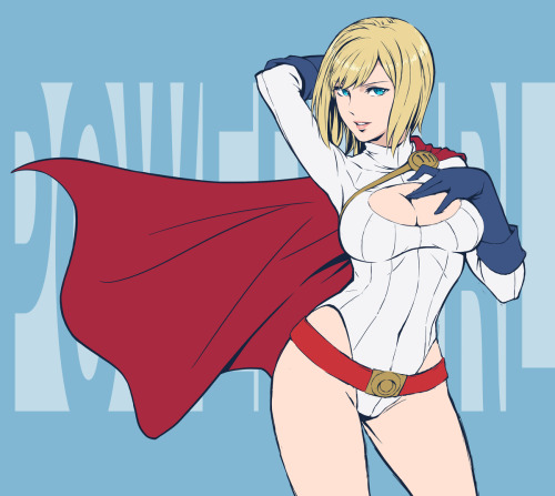 definitely-not-baka-dot-exe: Supergirl and Power Girl by ころころ 