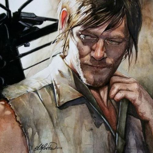 wddowntheroad:from IG art_by_marietta“art_by_marietta: #NormanReedus#НорманРидус #DarylDixon#TheWalk