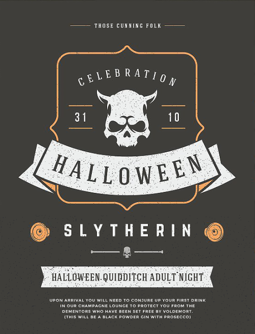 cruvcio:Hogwarts Houses Halloween Posters ϟ (click to enlarge)